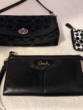 Coach Black Wallets (set of 3)